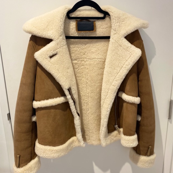 All Saints Shearling Farley Jacket - Picture 13 of 13